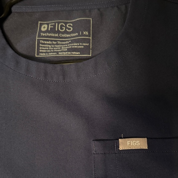 Women Navy Blue Scrub Top - Picture 2 of 4